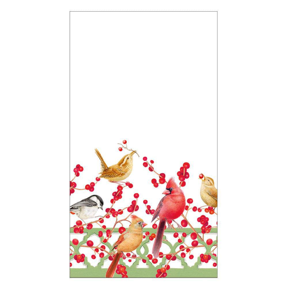 Winter Birds and Berries Paper Guest Towel Napkins
